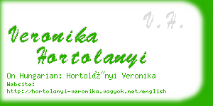 veronika hortolanyi business card